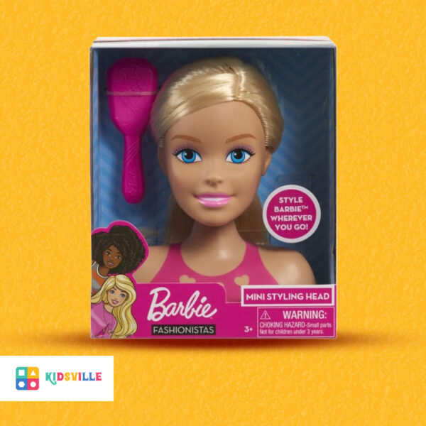 Barbie 14cm Mini Styling Head With Pink Brush