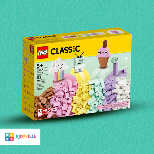 LEGO Classic Creative Pastel Fun Bricks Box, Building Toys for Kids, Girls, Boys