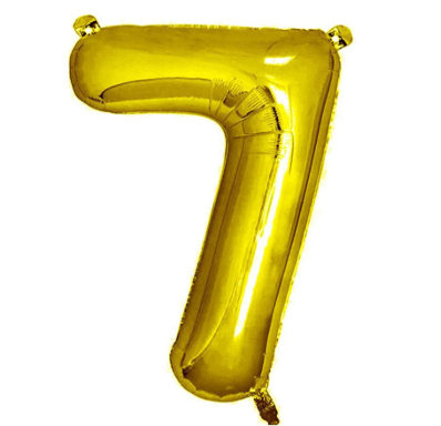 QUALATEX NUMBER FOIL GOLD 7