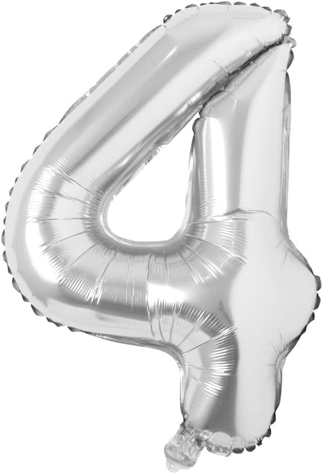 QUALATEX NUMBER FOIL SILVER 4