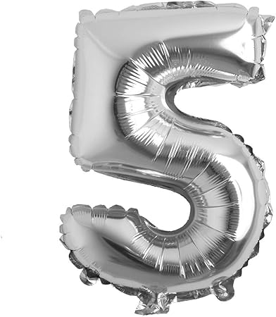 QUALATEX NUMBER FOIL SILVER 5