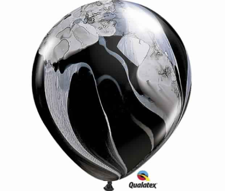 11" BLACK & WHITE SUPERAGATE 100PCS