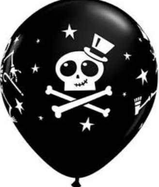 11" QUALATEX DANCING SKELETON &TOP HAT 25 PCS