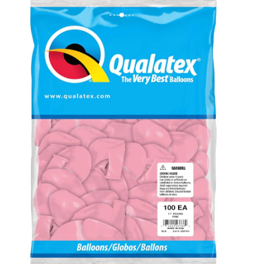 11" QUALATEX NEON PINK 100 PCS
