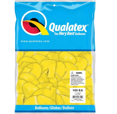 11" QUALATEX PEARL CITRINE YELLOW 100 PCS